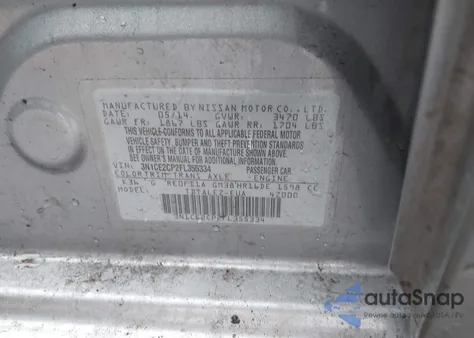 2015 Nissan Versa Note Sl z USA, uszkodzony, nr VIN 3N1CE2CP2FL355334